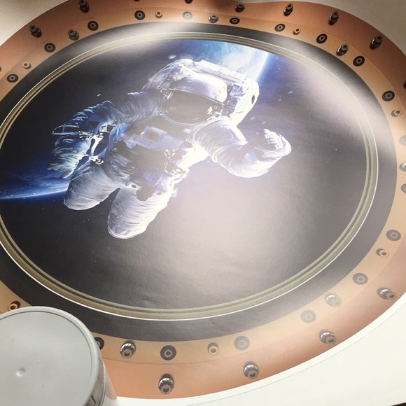 Astronaut in space on moon wall decor decals 3x - Picture 11 of 13